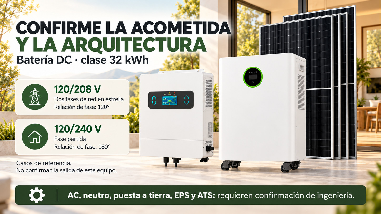 Selección y documentación de Batería DC · clase 32 kWh