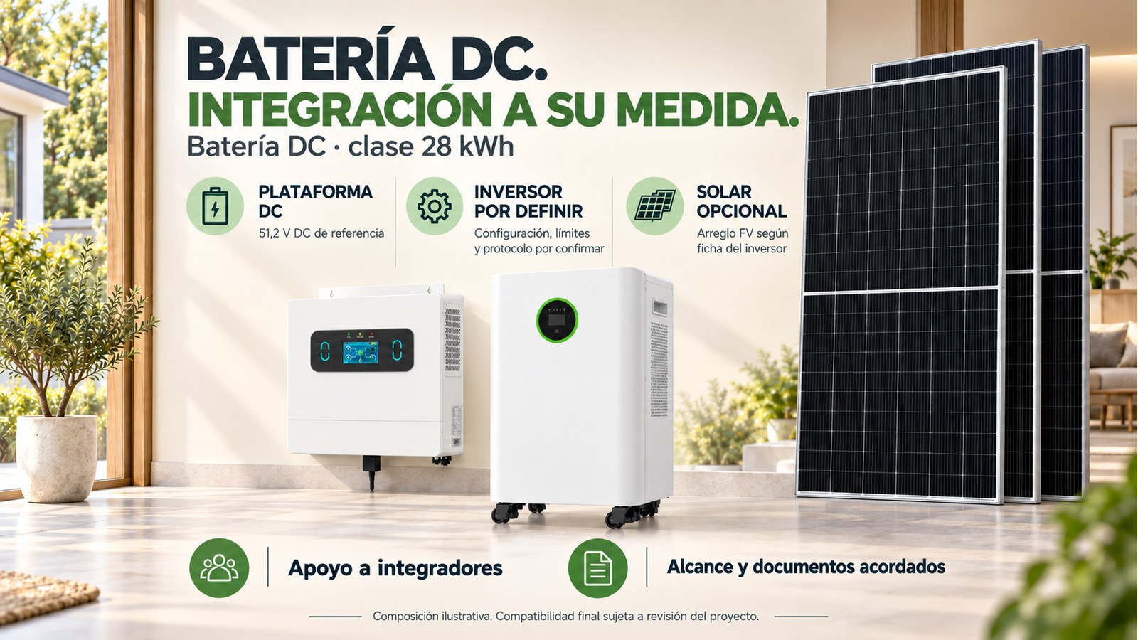 Selección y documentación de Batería DC · clase 28 kWh