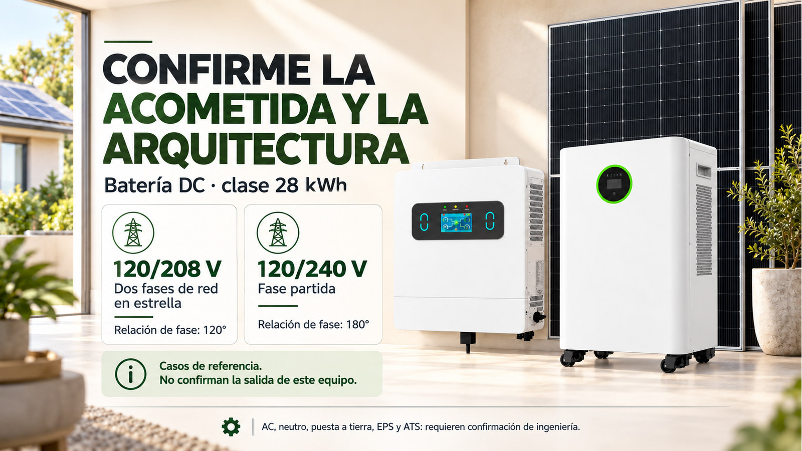 Selección y documentación de Batería DC · clase 28 kWh