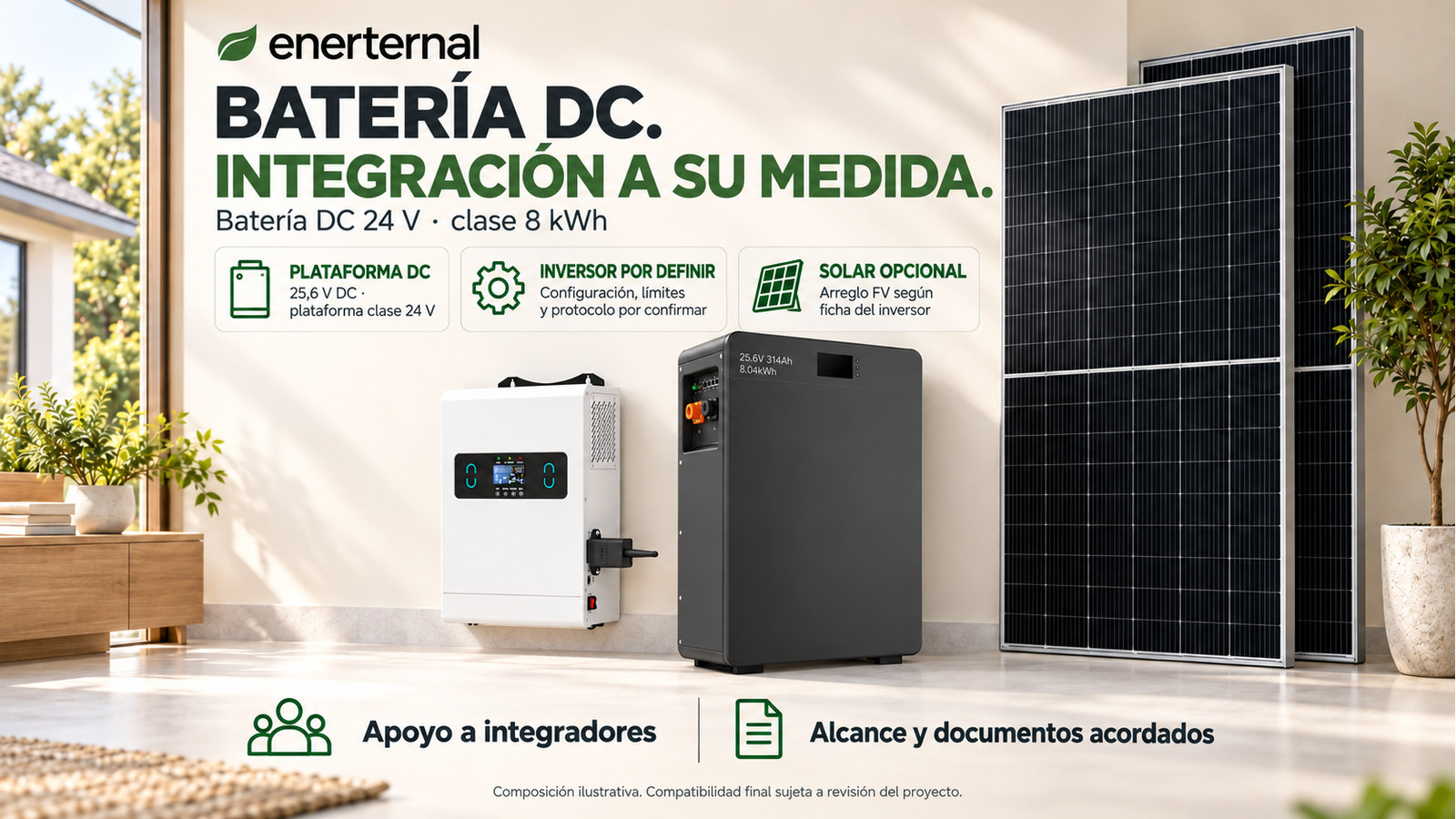 Selección y documentación de Batería DC 24 V · clase 8 kWh