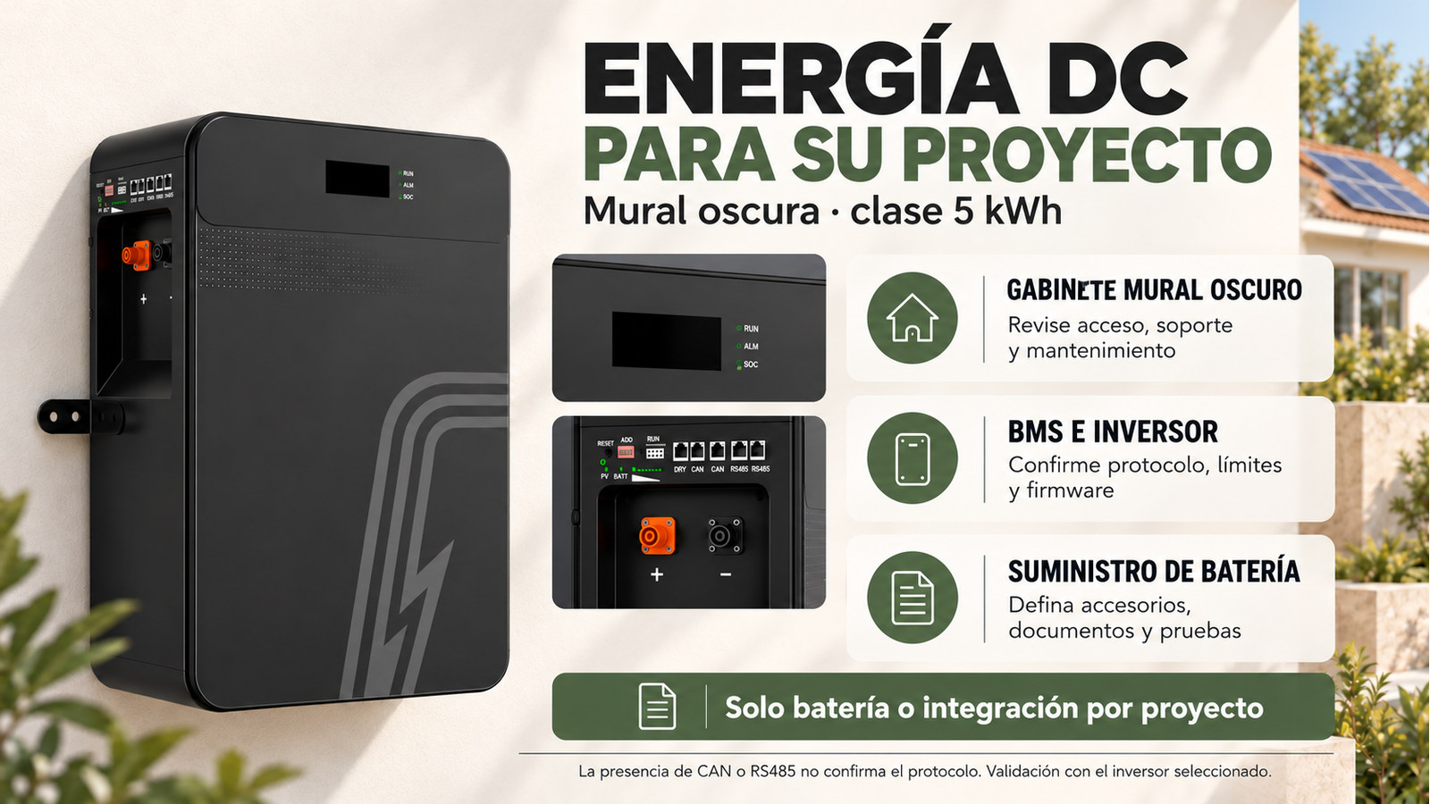 Aspectos de integración, versión y documentación de Mural oscura · clase 5 kWh
