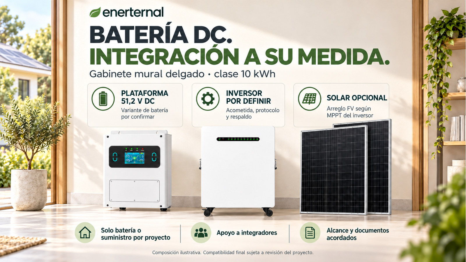 Opciones de suministro y evaluación técnica de Gabinete mural delgado · clase 10 kWh