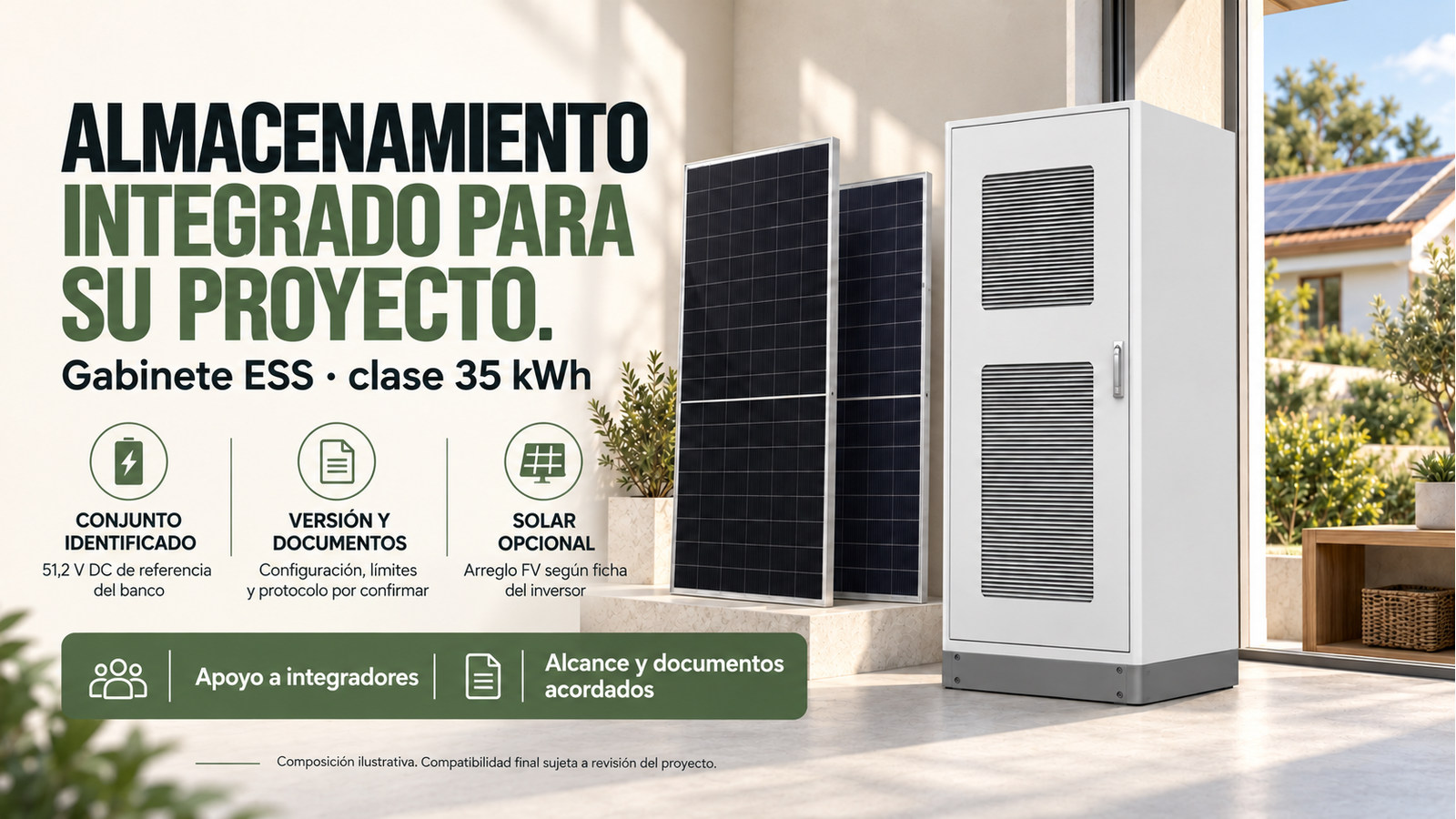Selección y documentación de Gabinete ESS · clase 35 kWh