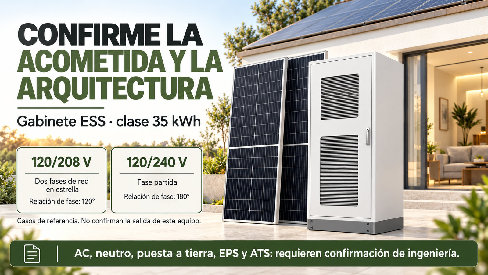 Selección y documentación de Gabinete ESS · clase 35 kWh