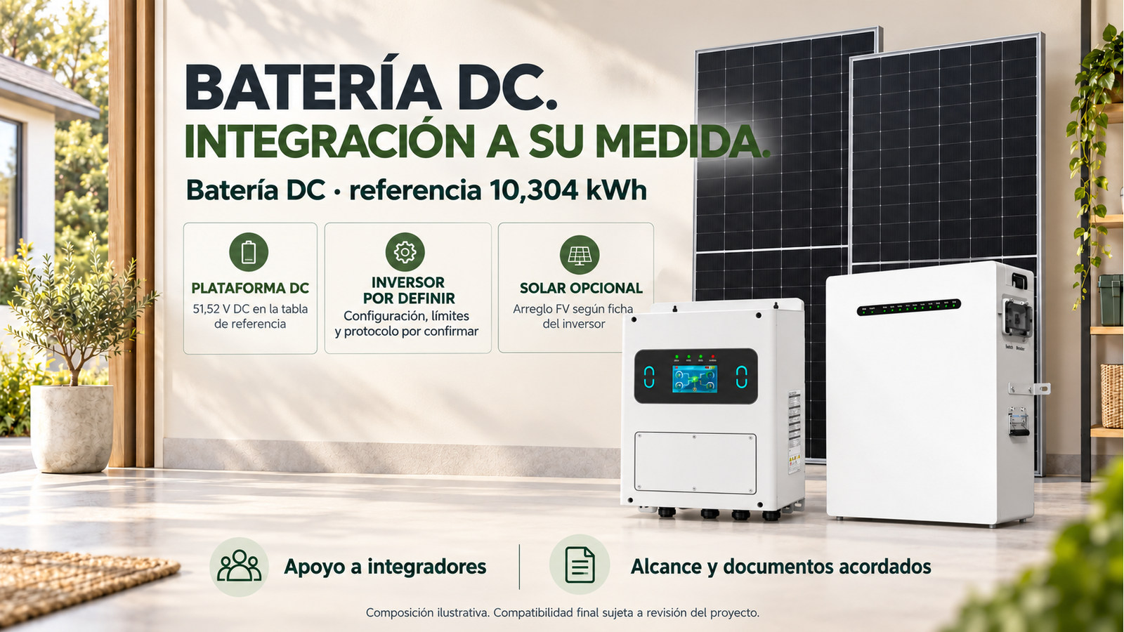 Selección y documentación de Batería DC · referencia 10,304 kWh