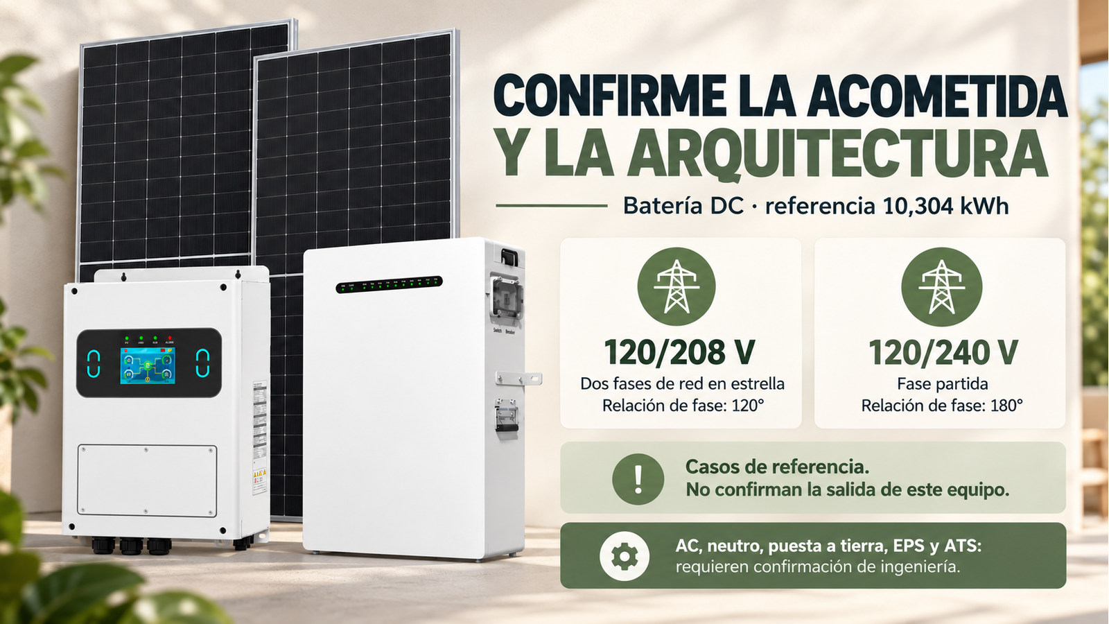 Selección y documentación de Batería DC · referencia 10,304 kWh