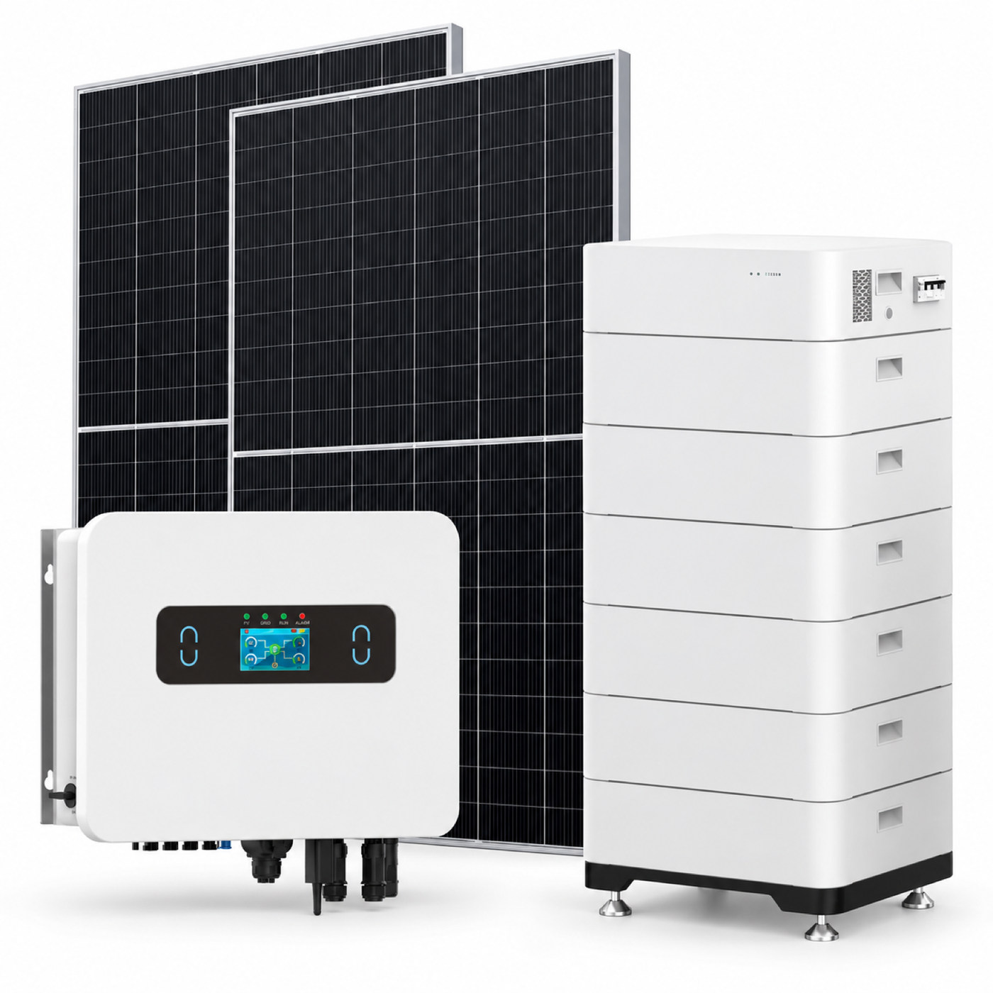 Composición ilustrativa de Plataforma HV · módulo 51,2 V / 5,12 kWh