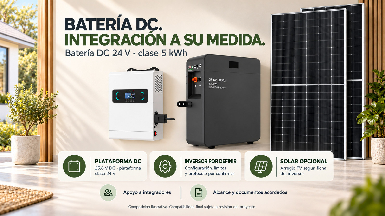 Selección y documentación de Batería DC 24 V · clase 5 kWh