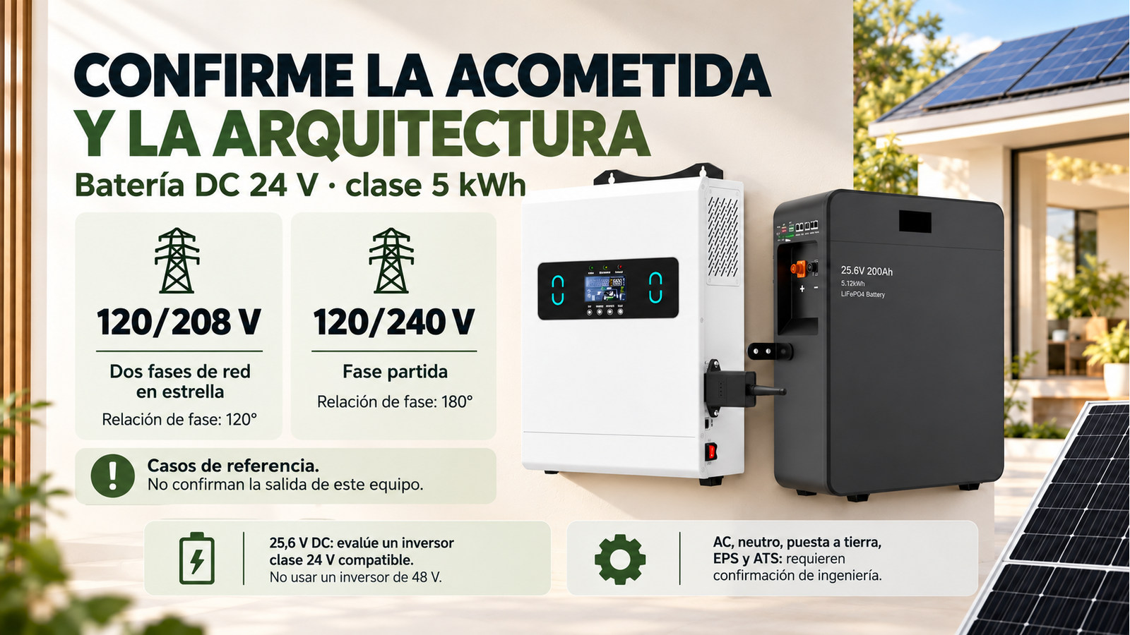 Selección y documentación de Batería DC 24 V · clase 5 kWh