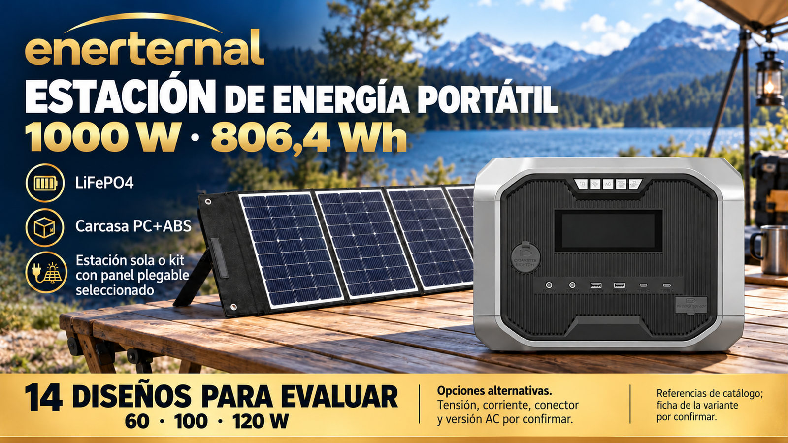 1000 W · 806,4 Wh