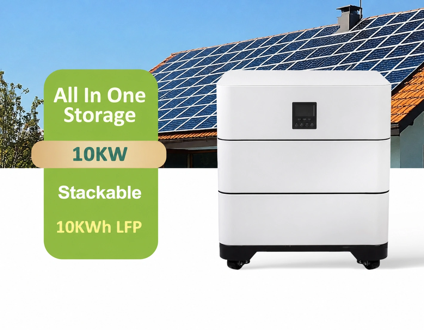 Sistema apilado de almacenamiento con baterías solares de 10kW 10.24kWh