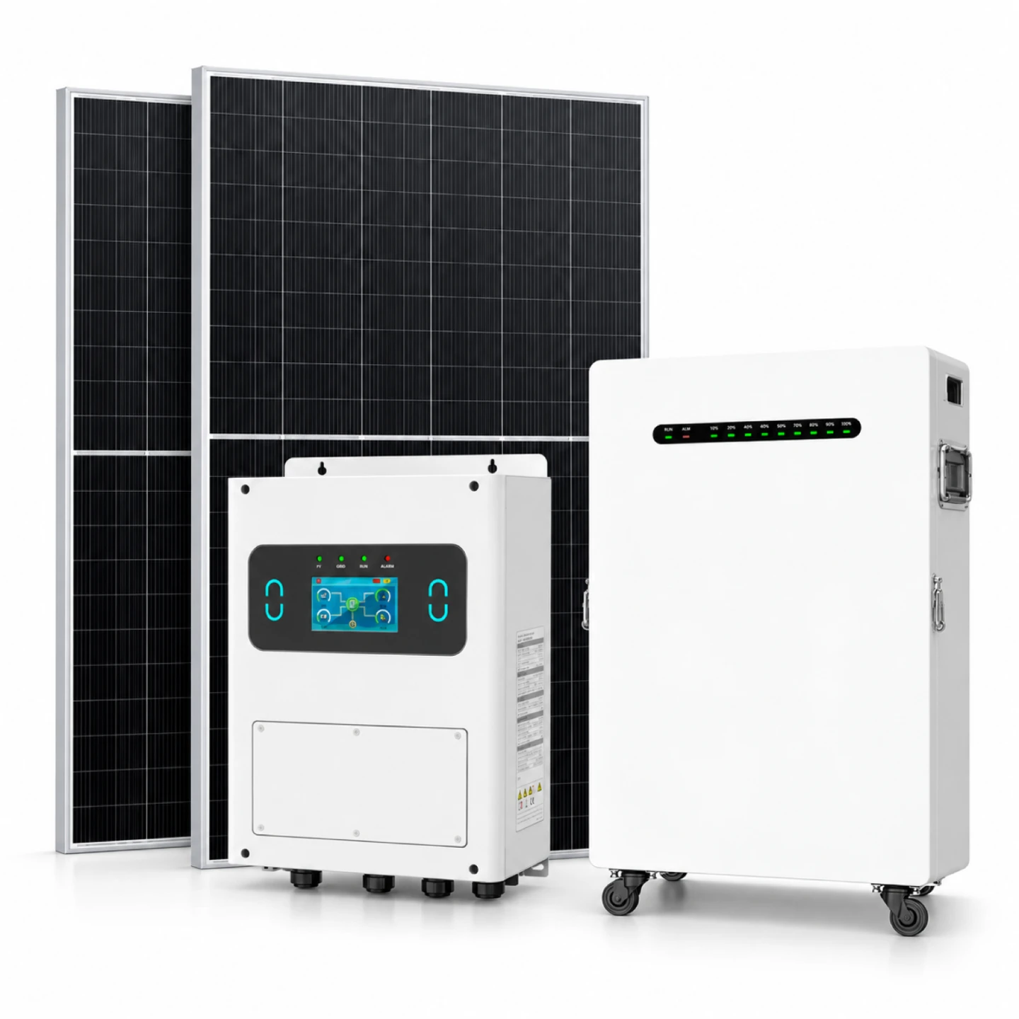 10.24kWh Batería blanca delgada con formato Powerwall: opciones de configuración del kit